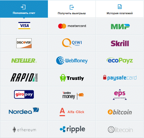 Мгновенное пополнение депозита в Casino-X Методы пополнения депозита в Casino-X
